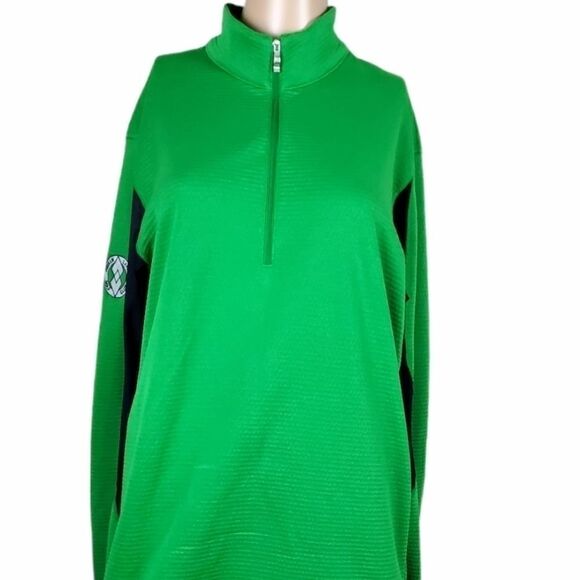 Nike Green Golf 3/4 Zip Pullover Sweatshirt - Picture 1 of 6